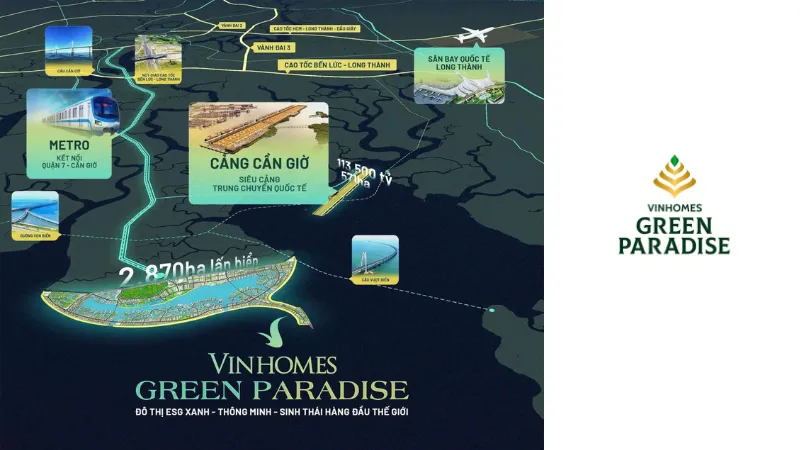 Vinhomes Green Paradise hưởng "cú hích" từ 6 dự án hạ tầng tỷ đô